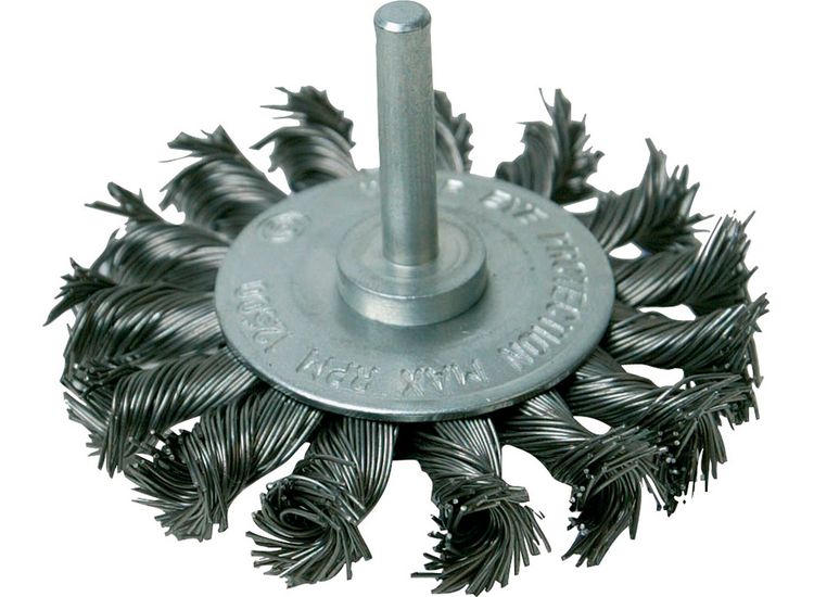 Silverline Rotary Steel Twist-Knot Wheel - 75mm