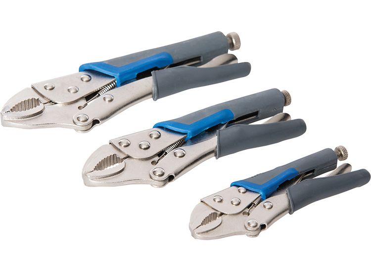 Silverline Self Locking Soft-Grip Pliers Set 3pce - 3pce