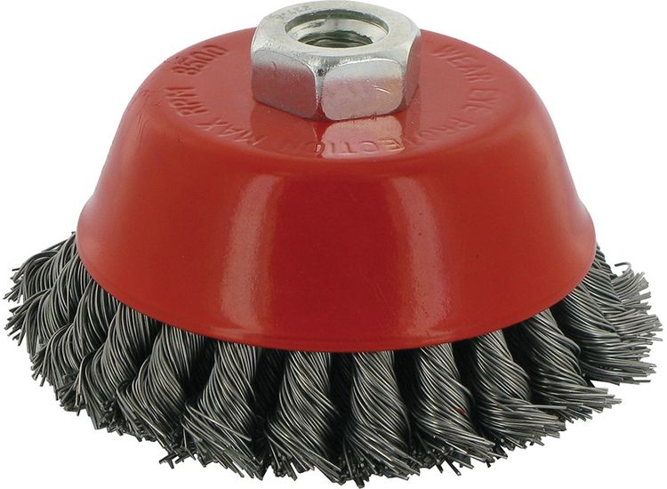 Silverline Steel Double-Row Twist-Knot Bowl Cup - 100mm