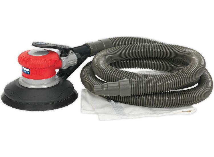 Sealey GSA06 Air Palm Random Orbital Sander &amp;#8709;150mm Dust-Free Self-Contained
