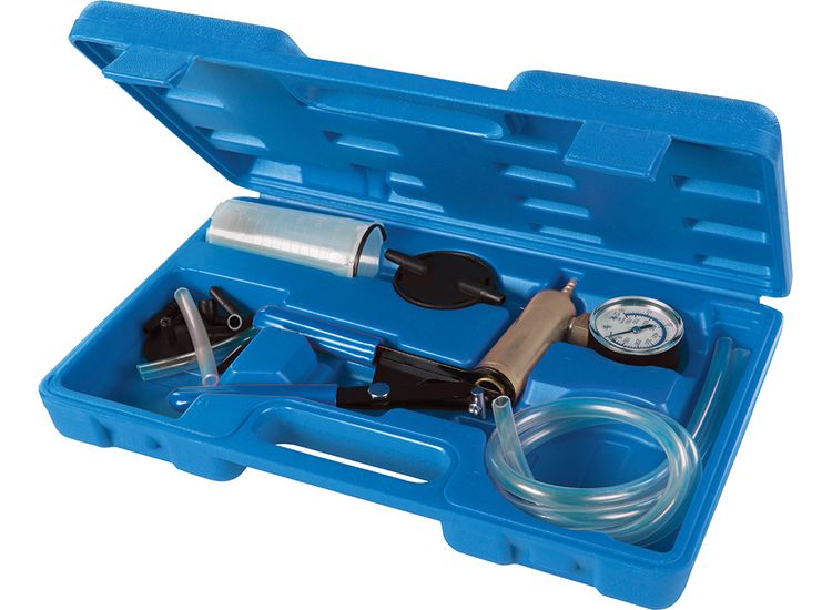 Silverline Vacuum Tester &amp; Brake Bleeding Kit 16pce - 16pce
