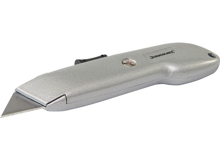 Silverline Auto Retractable Safety Knife - 140mm