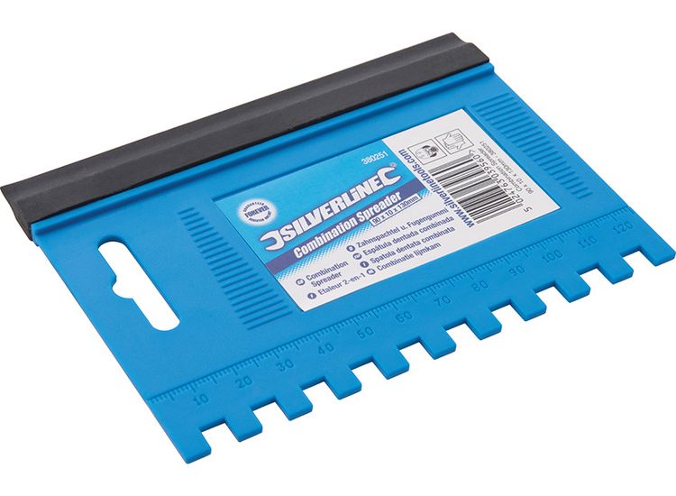 Silverline Combination Squeegee Spreader - 125 x 95mm - 6mm Teeth