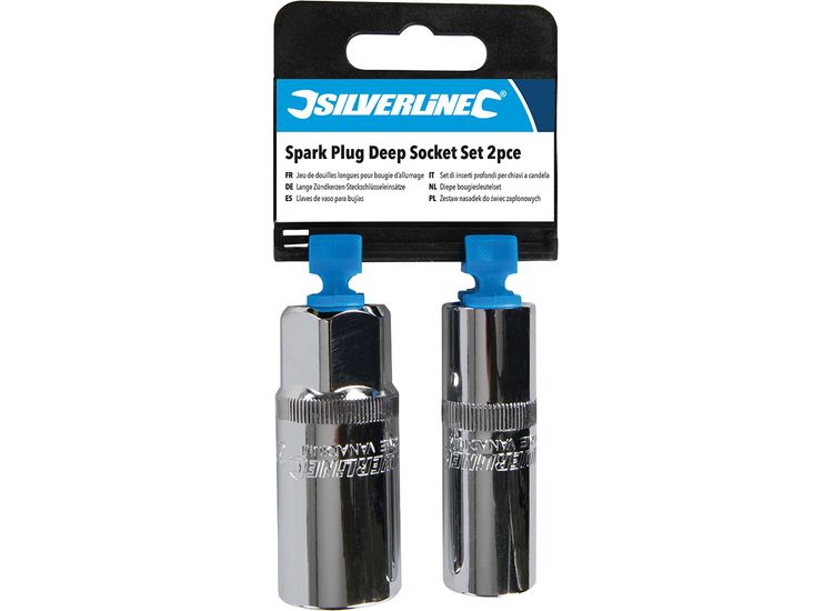 Silverline Spark Plug Deep Socket Set 2pce