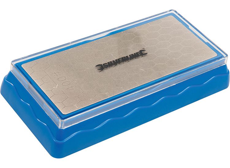 Silverline Double-Sided Diamond Bench Stone - 400 / 1000 Grit