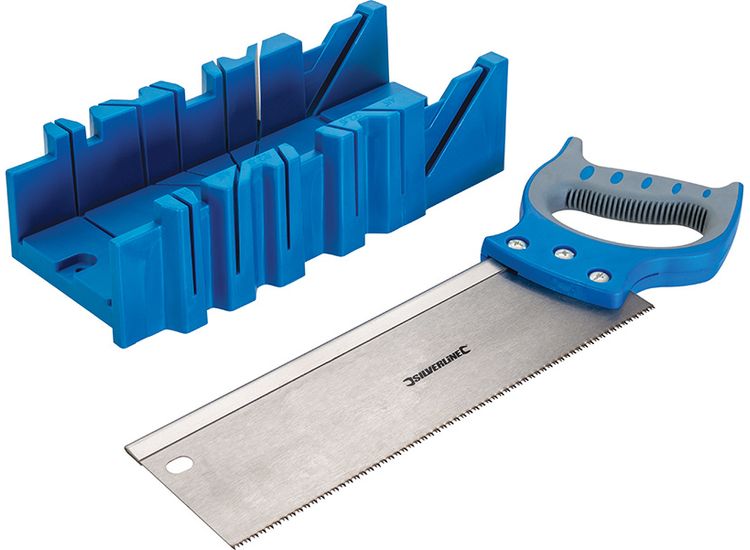 Silverline Expert Mitre Box &amp; Saw - 300 x 90mm