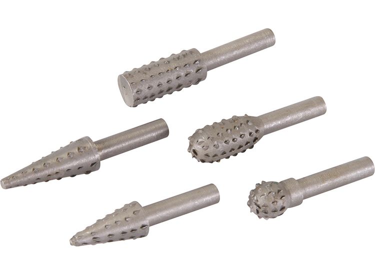 Silverline Rotary Rasp Set 5pce - 6.35mm Shank