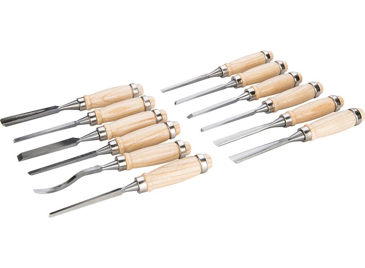 Silverline Wood Carving Set 12pce - 200mm