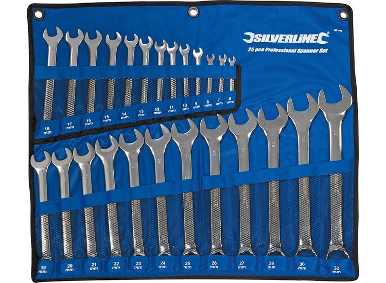 Silverline Combination Spanner Set 25pce - 6 - 32mm