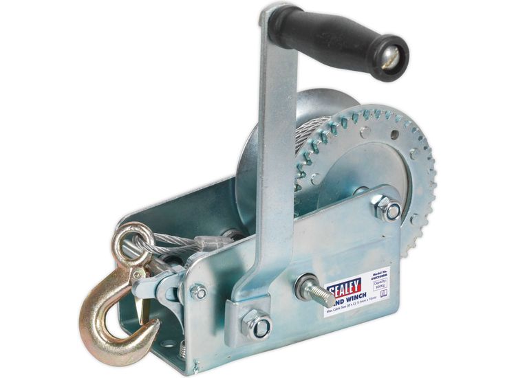 Sealey GWC2000M Geared Hand Winch 900kg Capacity with Cable