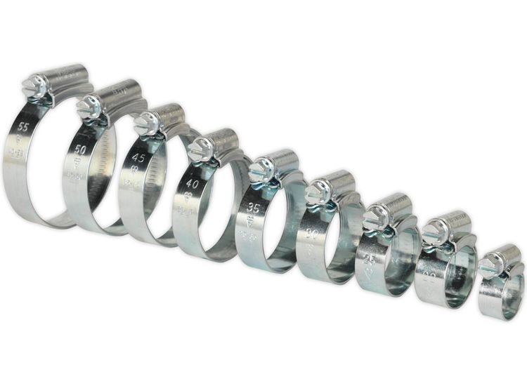 Sealey HCJ85A HI-GRIP&amp;reg; Hose Clip Assortment 85pc Sizes &amp;#8709;9.5-55mm