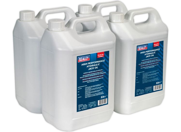 Sealey HJO/5L Hydraulic Jack Oil 5ltr Pack of 4
