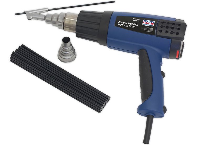 Sealey HS102K Plastic Welding Kit including HS102 Hot Air Gun