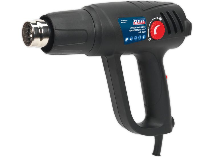 Sealey HS107K Variable Temperature Hot Air Gun Kit 2000W 50-450°C/90-600°C