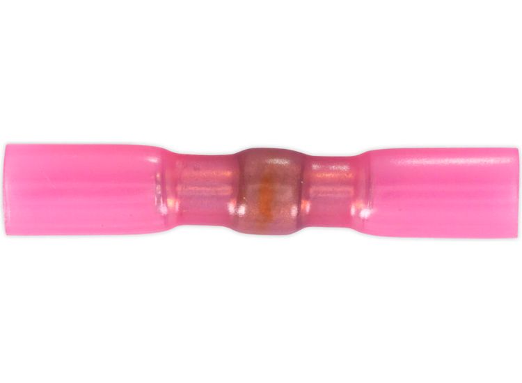 Sealey HSSB25R Heat Shrink Butt Connector with Crimp &amp; Solder Red Pack of 25