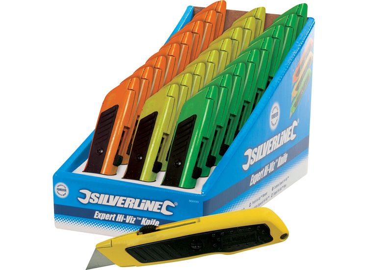 Silverline Expert Hi-Vis Knife Display Box 24pce