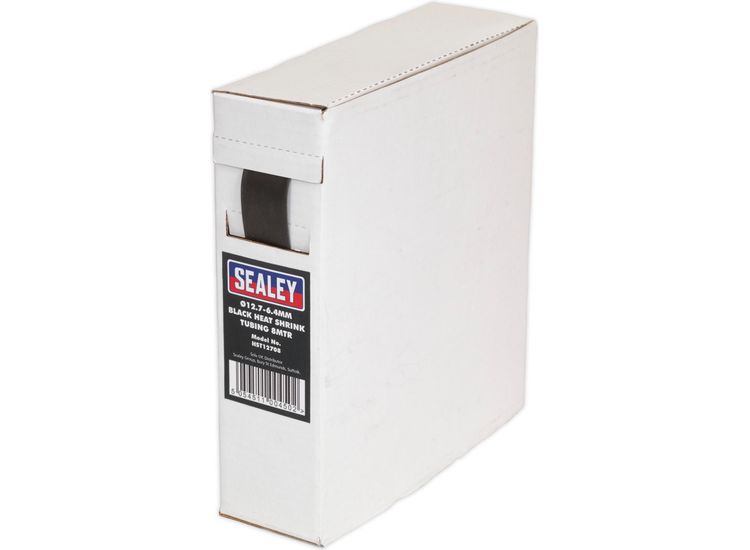 Sealey HST12708 Heat Shrink Tubing Black &amp;#8709;12.7-6.4mm 8m