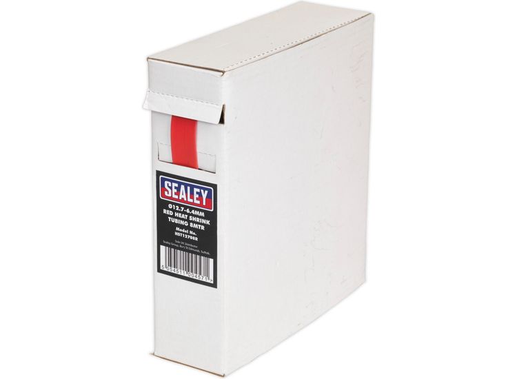 Sealey HST12708R Heat Shrink Tubing Red &amp;#8709;12.7-6.4mm 8m