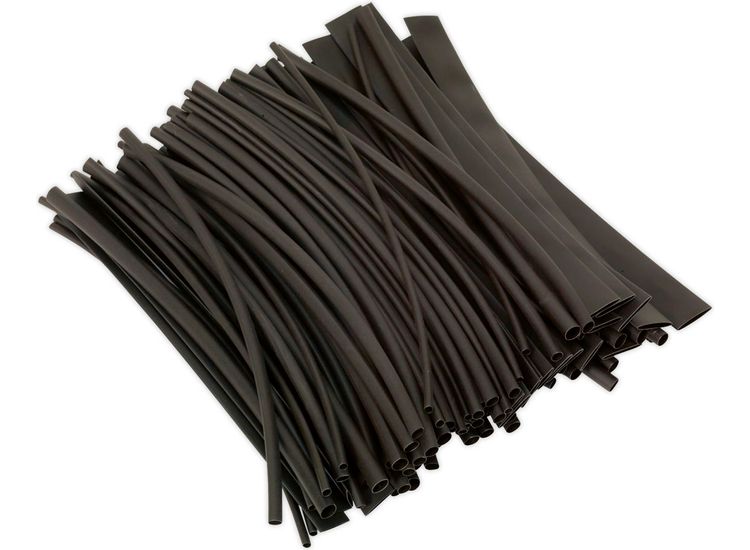 Sealey HST200B Heat Shrink Tubing Black 200mm 100pc