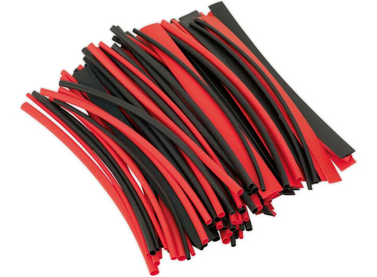 Sealey HST200BR Heat Shrink Tubing Black &amp; Red 200mm 100pc