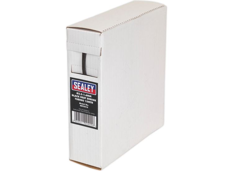 Sealey HST3215 Heat Shrink Tubing Black &amp;#8709;3.2-1.6mm 15m