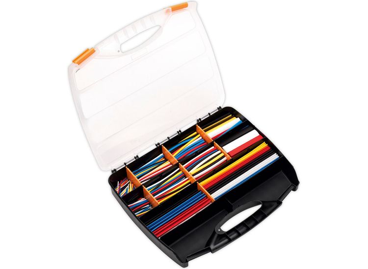 Sealey HST590MC Heat Shrink Tubing Assortment 590pc Mixed Colours 50, 100, 150 &amp; 200mm