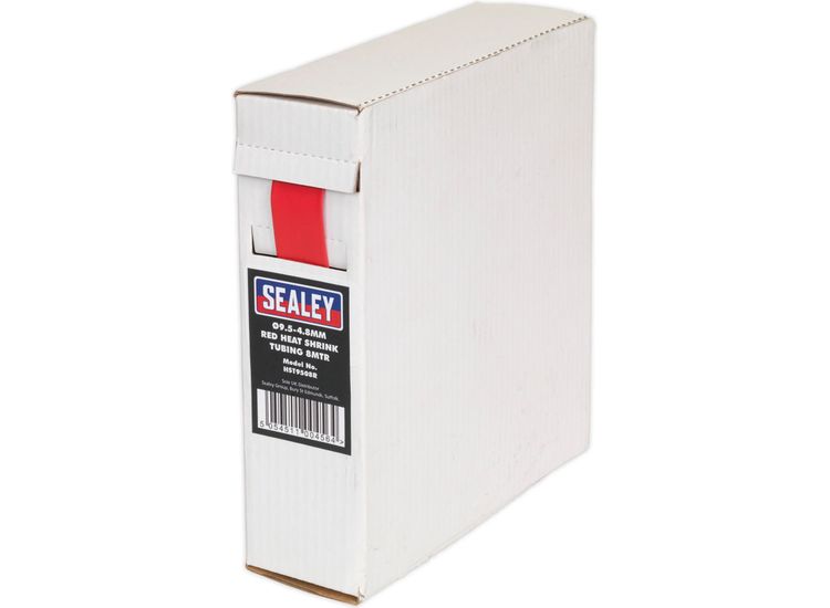 Sealey HST9508R Heat Shrink Tubing Red &amp;#8709;9.5-4.8mm 8m