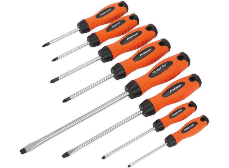 Sealey HV003 Screwdriver Set 8pc Hi-Vis Orange