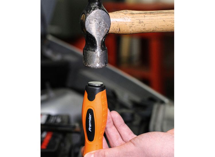 Sealey HV004 Screwdriver Set 8pc Hammer-Thru Hi-Vis Orange