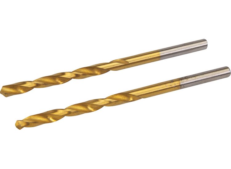 Silverline HSS Titanium-Coated Drill Bits 2pk