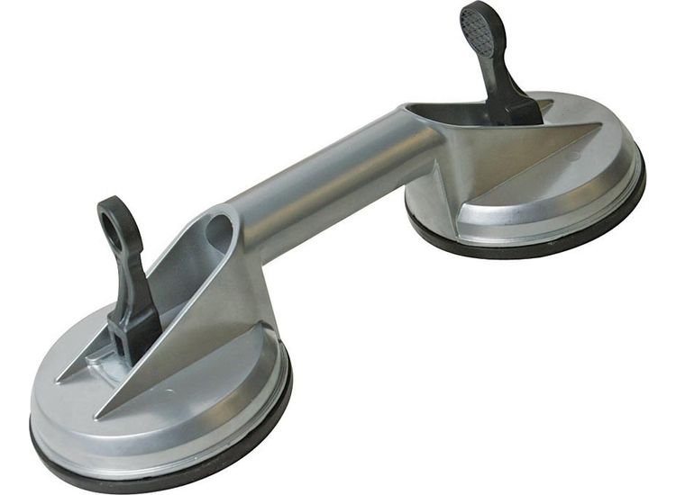 Silverline Double Suction Pads Aluminium