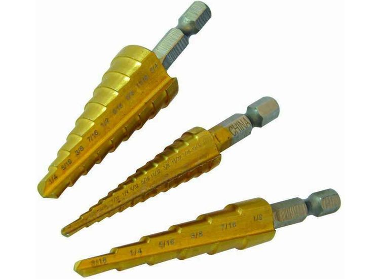 Silverline Titanium-Coated HSS Step Drill Set 3pce 3pce