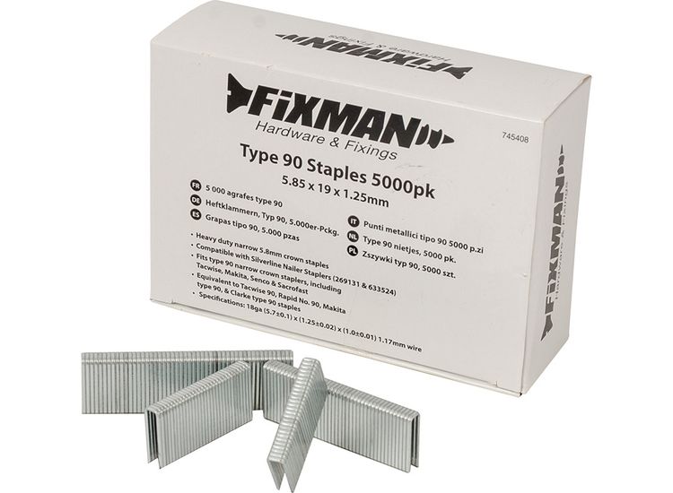 Fixman Type 90 Staples 5000pk