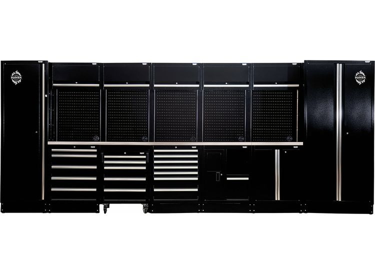 Draper 04391 BUNKER® Modular Storage Combo with Sink and Stainless Steel Worktop (25 Piece)