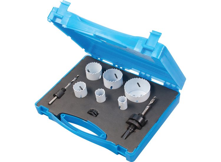 Silverline Plumbers Bi-Metal Holesaw Kit 9pce 19 - 57mm Dia