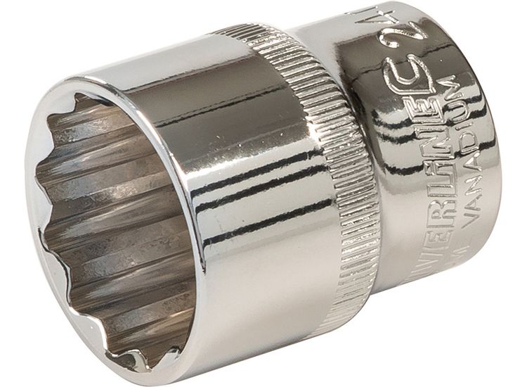 Silverline Socket 1/2" Drive 12pt Metric