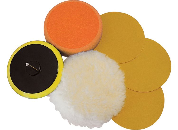 Silverline Sanding &amp; Polishing Kit 6pce 125mm