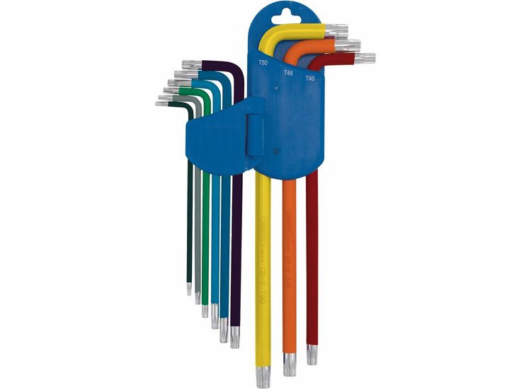 Draper Expert 04926 TX-STAR® Metric Extra-long Arm Key Set, Colour Coded (9 Piece)