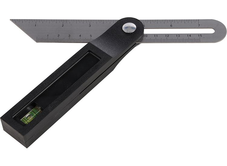Silverline Sliding T Bevel with Spirit Level 200mm