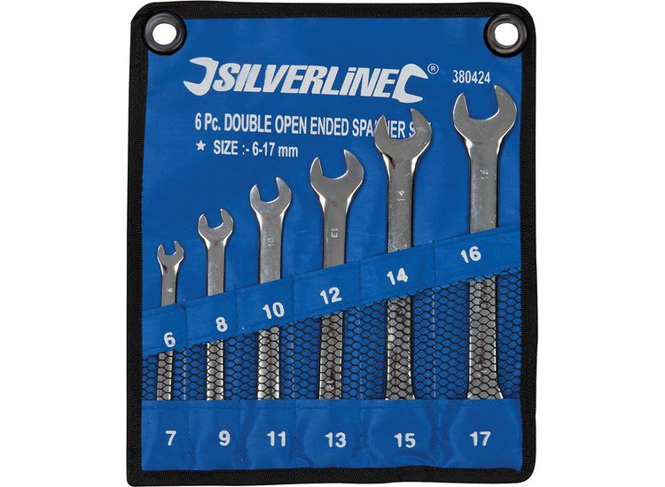 Silverline Open-Ended Spanner Set 6pce 6 - 17mm