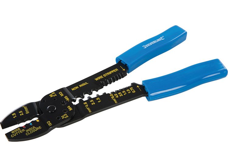 Silverline Crimping &amp; Stripping Pliers 230mm