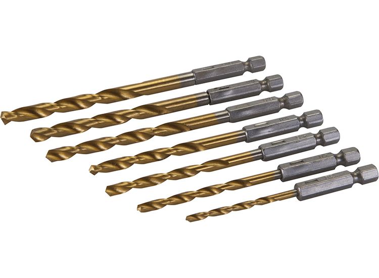 Silverline Hex Shank Drill Bit Set 7pce 3 - 6.5mm