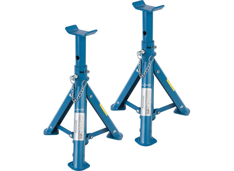Silverline Folding Axle Stand Set 2pce 2 Tonne