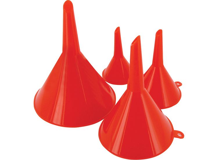 Silverline Funnel Set 4pce 50, 75, 100 &amp; 120mm