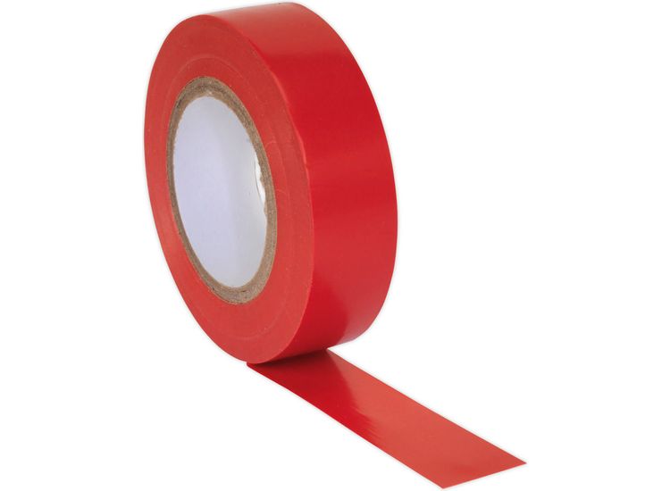 Sealey ITRED10 PVC Insulating Tape 19mm x 20m Red Pack of 10