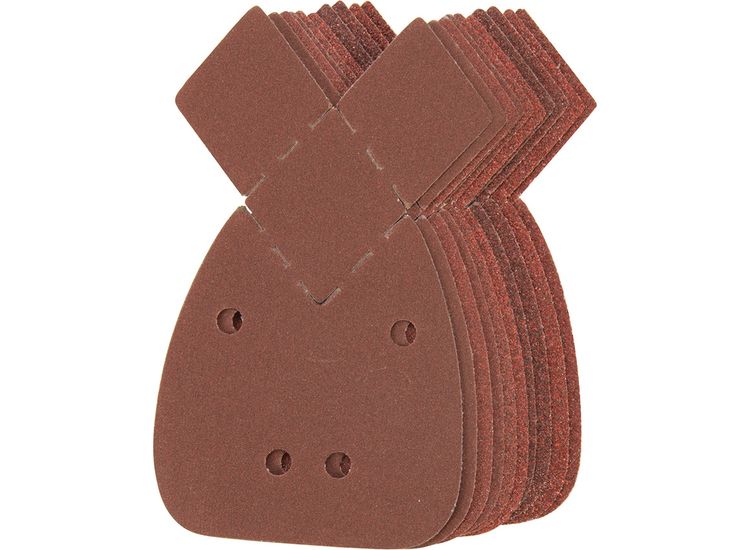 Silverline Hook &amp; Loop Detail Sander Sheets &amp; 2 Tips 140mm 10pk