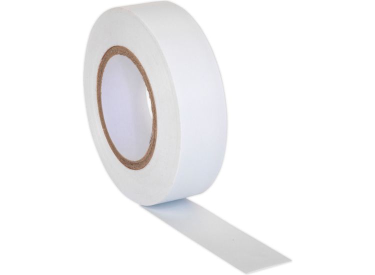 Sealey ITWHT10 PVC Insulating Tape 19mm x 20m White Pack of 10