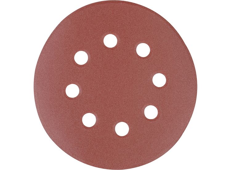 Silverline Hook &amp; Loop Discs Punched 125mm 10pk