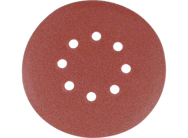 Silverline Hook &amp; Loop Discs Punched 150mm 10pk