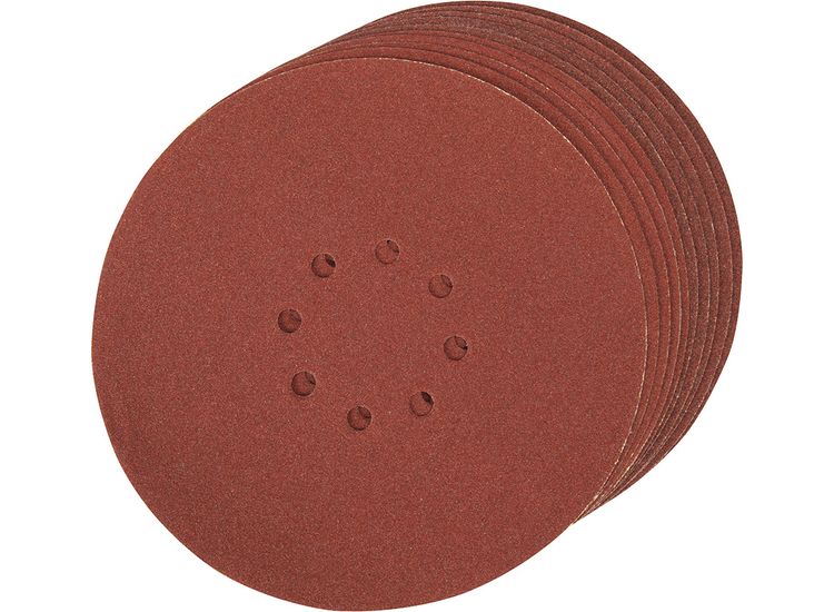 Silverline Hook &amp; Loop Discs Punched 225mm 10pk